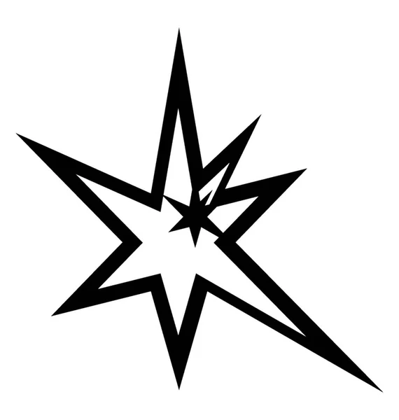 Ein Funkelnder Stern Glyphen Symbol Vektor — Stockvektor