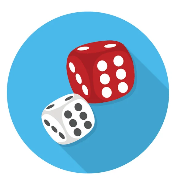 在赌场玩掷骰子也称为赌场骰子 — 图库矢量图片