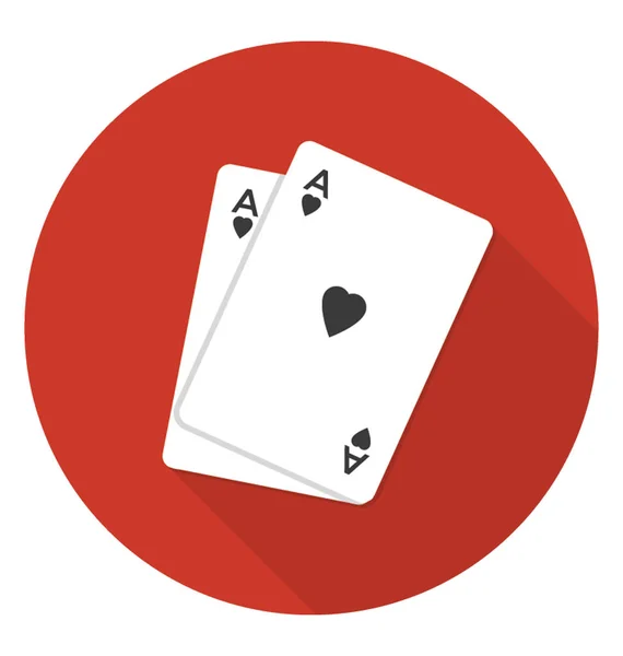 Une Carte Poker Pour Jouer Casino — Image vectorielle