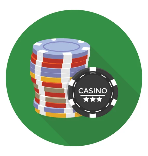 赌场筹码玩扑克 — 图库矢量图片