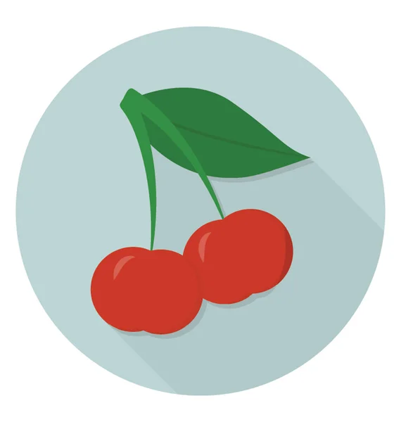 Paire Cerises Aussi Appelées Fruits Baies — Image vectorielle