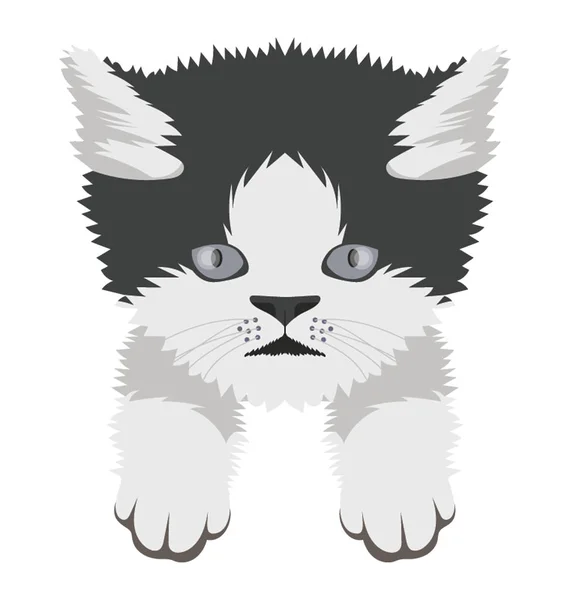 Cat Flat Colored Icon — Stock Vector