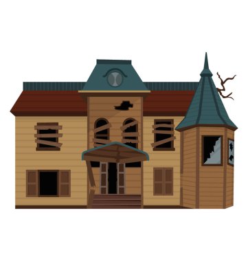 Düz simgesi tasarım bir korku evin