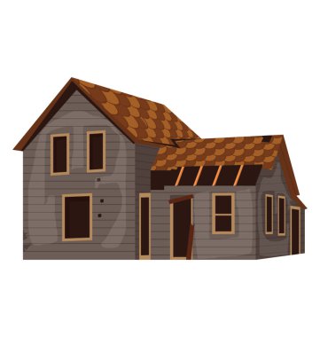 Düz simgesi tasarım bir korku evin