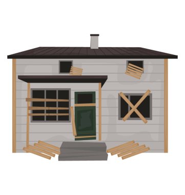 Düz simgesi tasarım bir korku evin