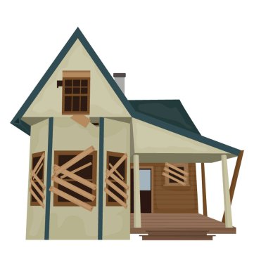 Düz simgesi tasarım bir korku evin