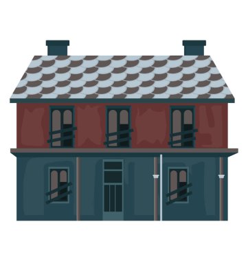 Düz simgesi tasarım bir korku evin