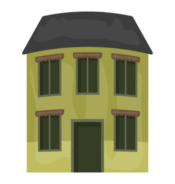 Düz simgesi tasarım bir korku evin