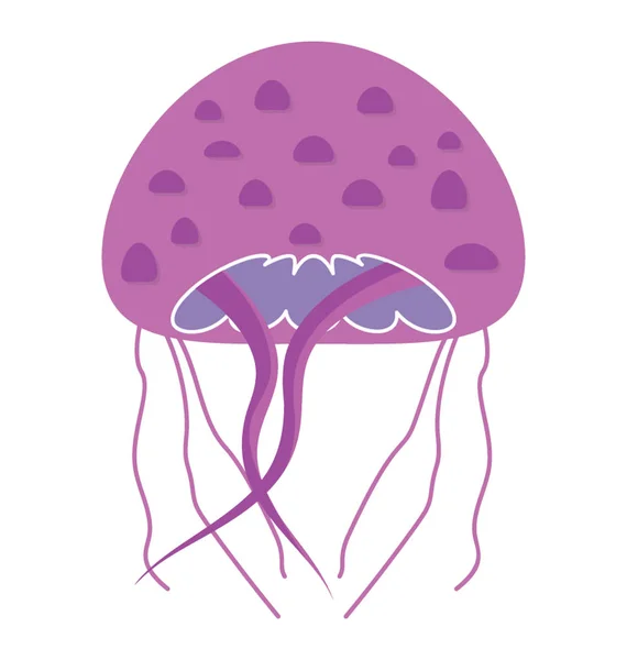 Icono Plano Diseño Medusas — Vector de stock