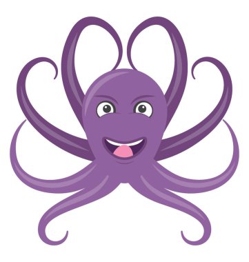 Düz simgesi tasarım ahtapot