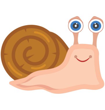 Salyangoz düz renkli simge 