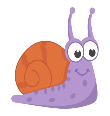 Salyangoz düz renkli simge 