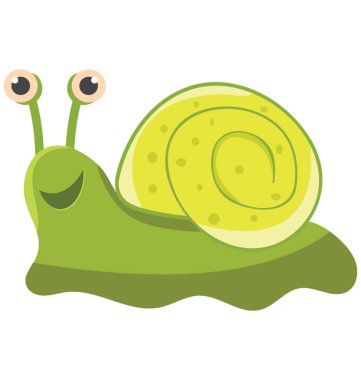 Salyangoz düz renkli simge 