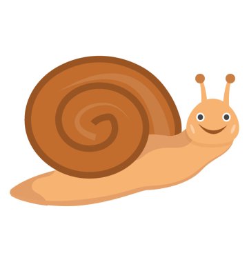 Salyangoz düz renkli simge 