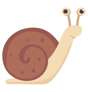 Salyangoz düz renkli simge 