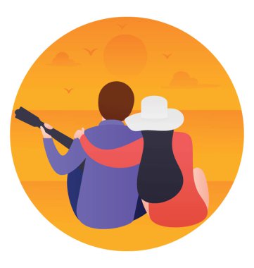 Eğleniyor bir plajda romantik çift 