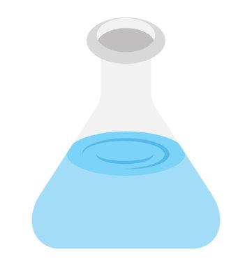 Laboratuvar araştırma konsepti için kimyasal şişe simgesi tasarımı