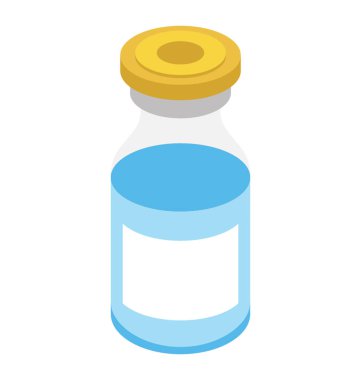 Küçük cam şişe su örneğinin simgesi tasarım