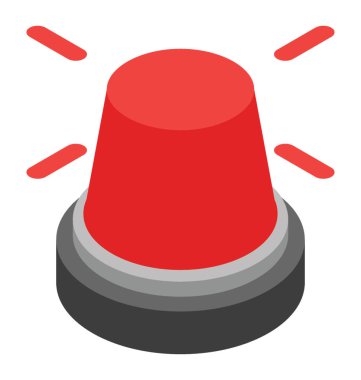 izometrik simgesi tasarım ambulans siren