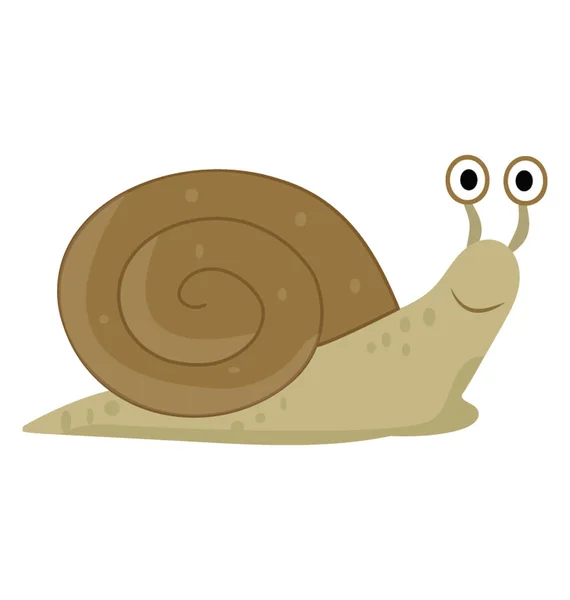 Snail Flat Colored Icon — Stock Vector