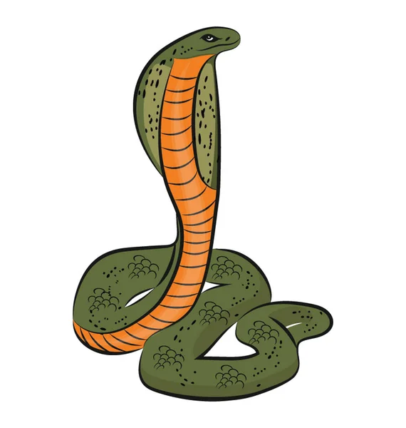 Diseño Icono Vectorial Dibujo Serpiente — Vector de stock