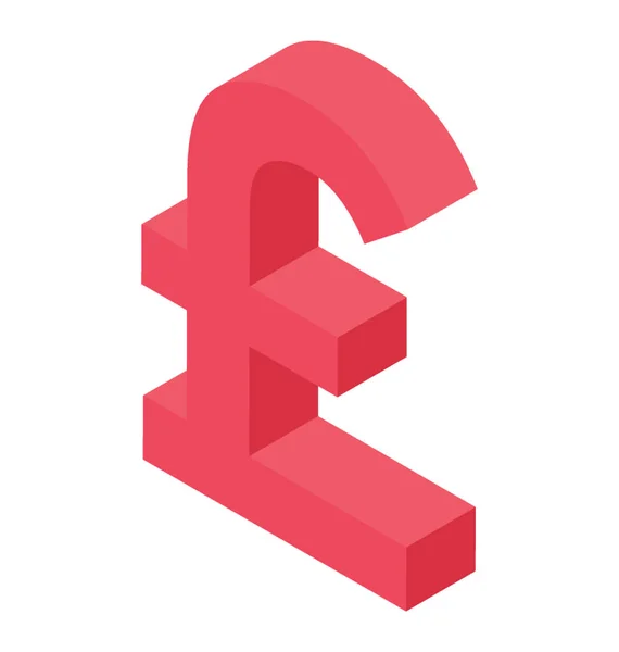 Währungssymbol Des Vereinigten Königreichs Genannt Pfund — Stockvektor
