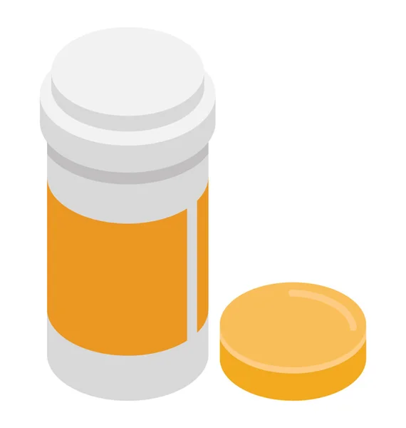 Orange Kalzium Ergänzung Lösliche Pille — Stockvektor