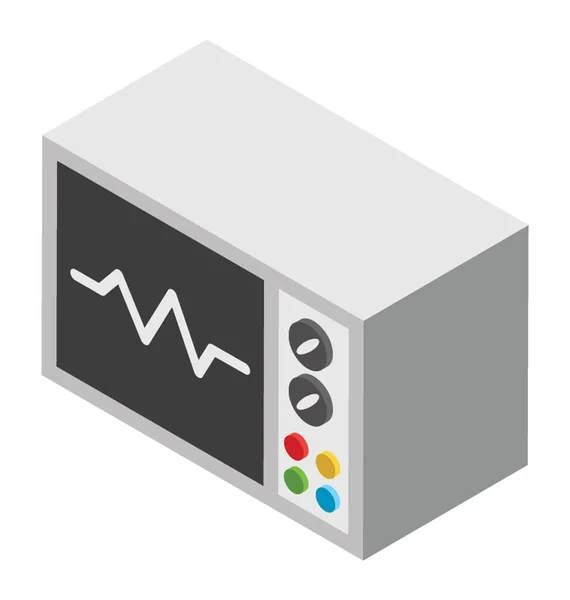 Een Medische Apparatuur Hartslag Controleren Ecg Machine — Stockvector