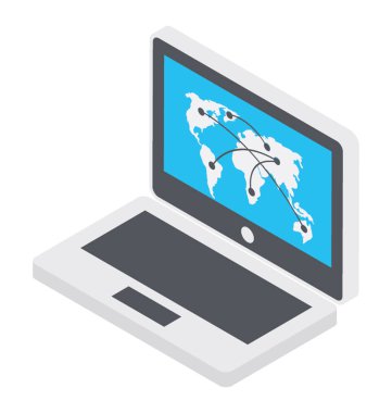 Bir teknolojik aygıt dizüstü bilgisayar 