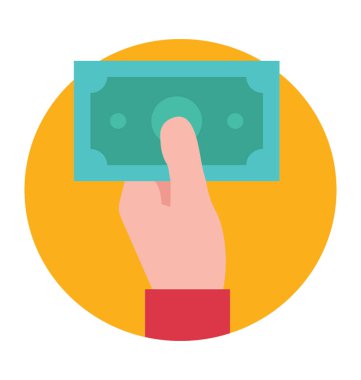 Nakit ödeme tasvir tutan bir el 