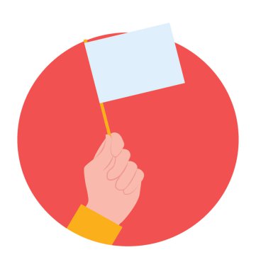 Promosyon ve protesto için bir el afiş 