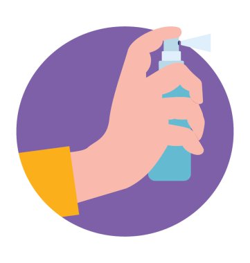 Bir sprey şişe elinde sprey boya için 