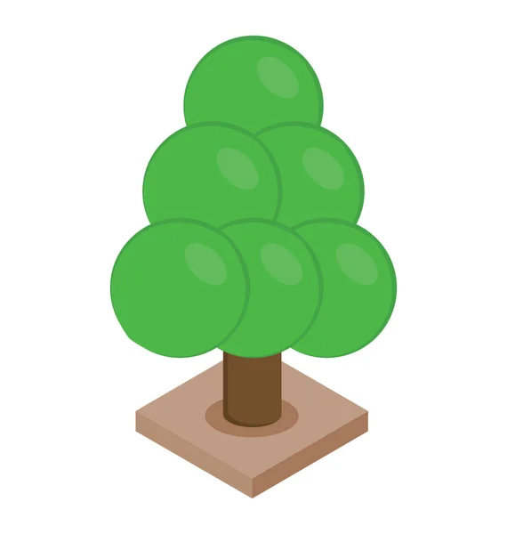 Árbol Representa Naturaleza Bosque — Vector de stock