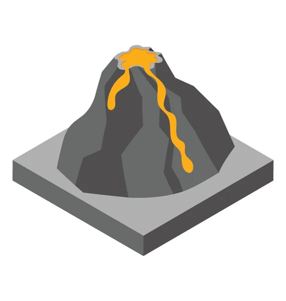 Catastrophe Naturelle Éruption Volcanique — Image vectorielle