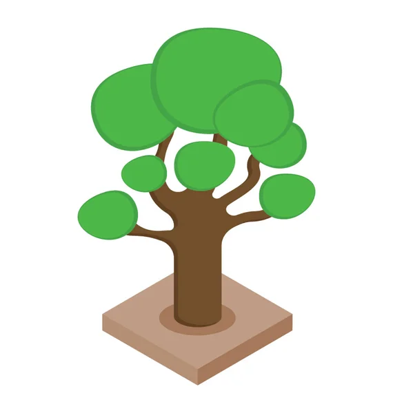 Drzewo Jest Przedstawieniem Przyrody Lasu — Wektor stockowy