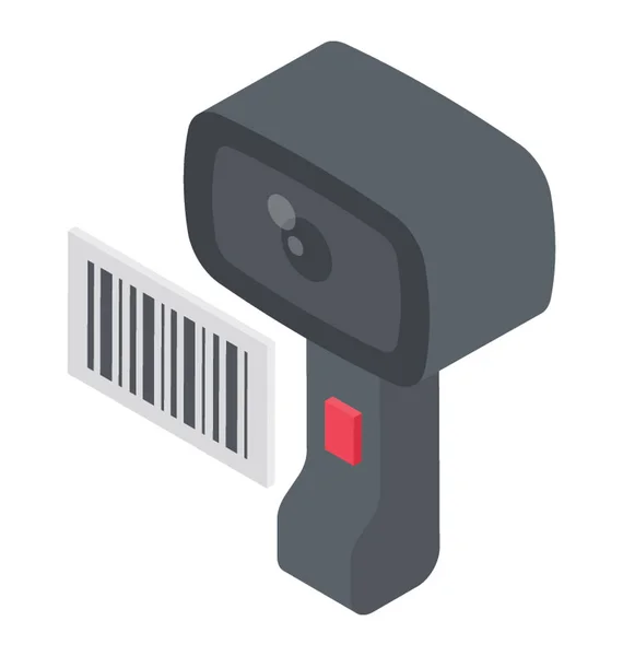 Ein Barcode Lesegerät Zum Preisscannen — Stockvektor