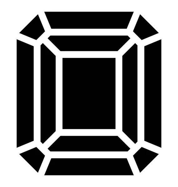 Icône Vectorielle Solide Diamant — Image vectorielle