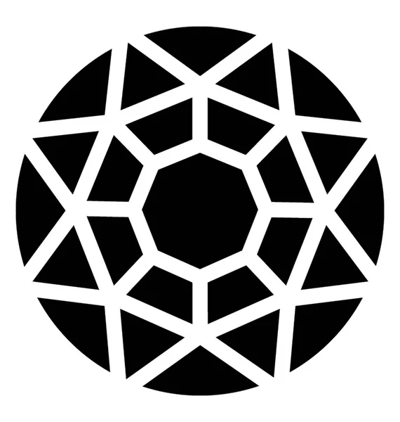 Icône Vectorielle Solide Diamant — Image vectorielle