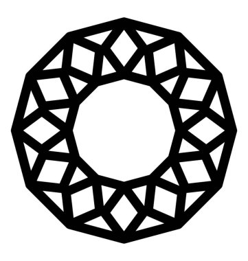 Baklava vektör anahat simgesini