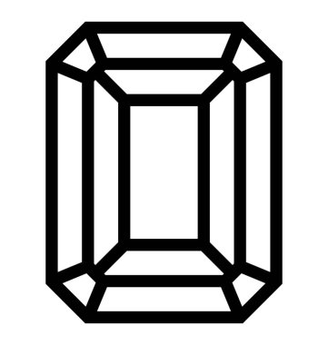 Elmas vektör çizgisi simgesi