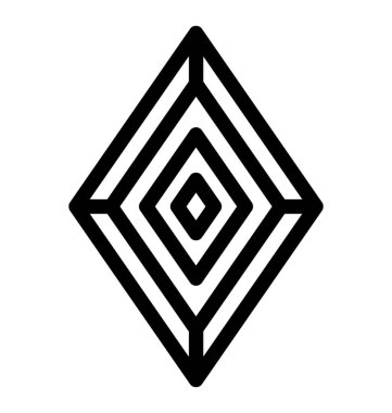 Elmas vektör çizgisi simgesi