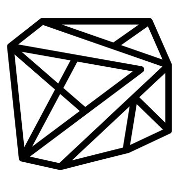 Elmas vektör çizgisi simgesi