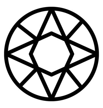 Elmas vektör çizgisi simgesi