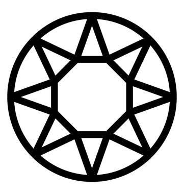 Elmas vektör çizgisi simgesi