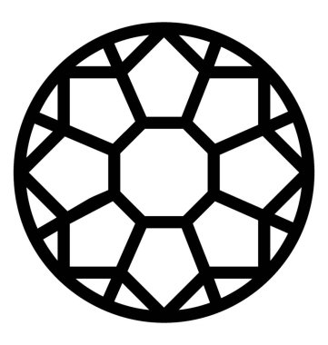 Elmas vektör çizgisi simgesi