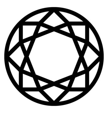 Elmas vektör çizgisi simgesi