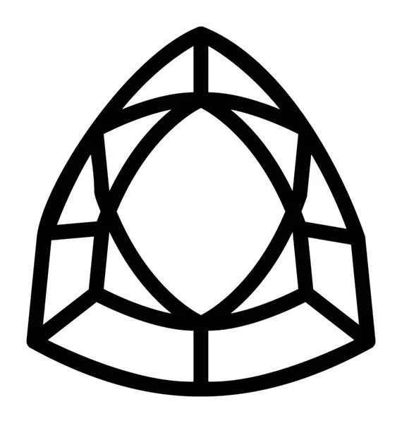 Diamant Vektor Umrisssymbol — Stockvektor