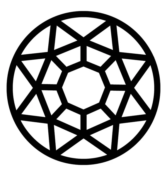 Diamant Vektorlinien Symbol — Stockvektor