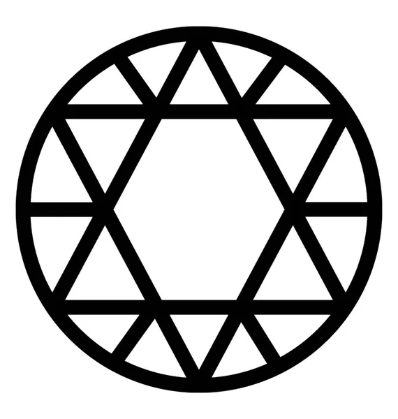 Diamant Vektorlinien Symbol — Stockvektor