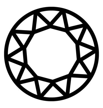 Elmas vektör çizgisi simgesi